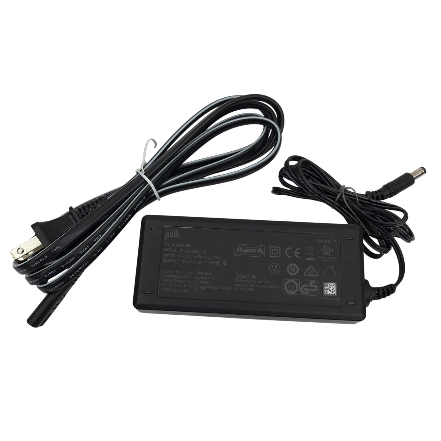 Polk TNUA1903003 AC Adapter 19V 3A Power Supply With Cord