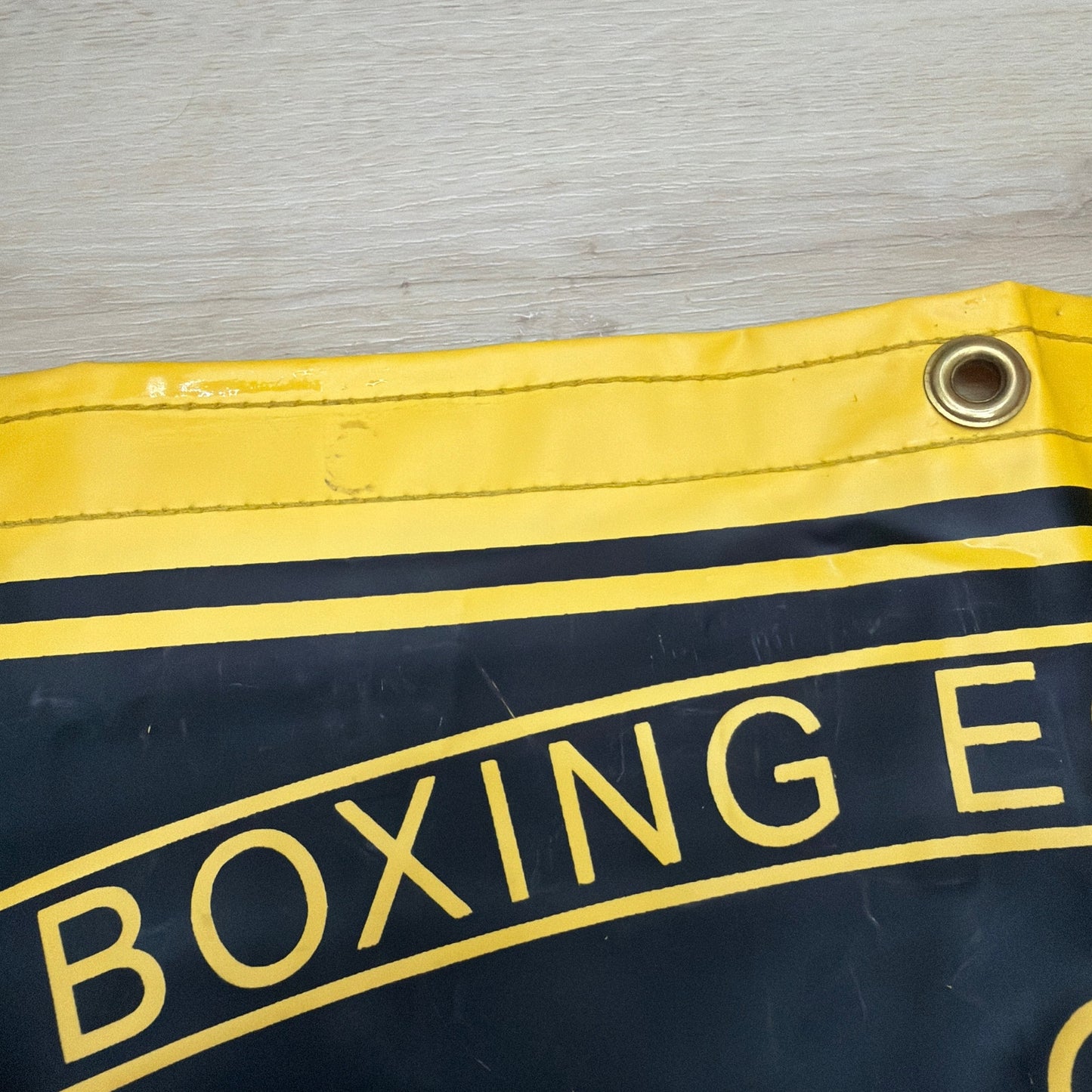 Everlast Boxing Equipment Vinyl Banner 35 x 23 in Black Yellow Bronx New York