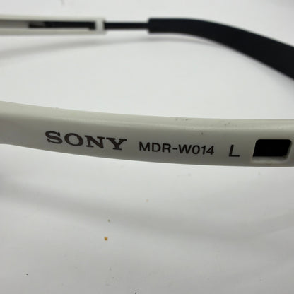Sony MDR-W014 Lightweight Behind the Neck Stereo Headphones White Black Tested