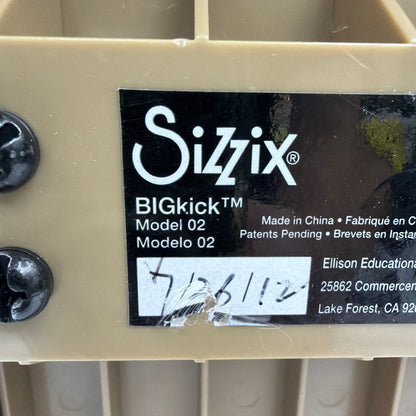 Sizzix BIGkick Model 02 Die Cutting Embossing Machine Brown Tan