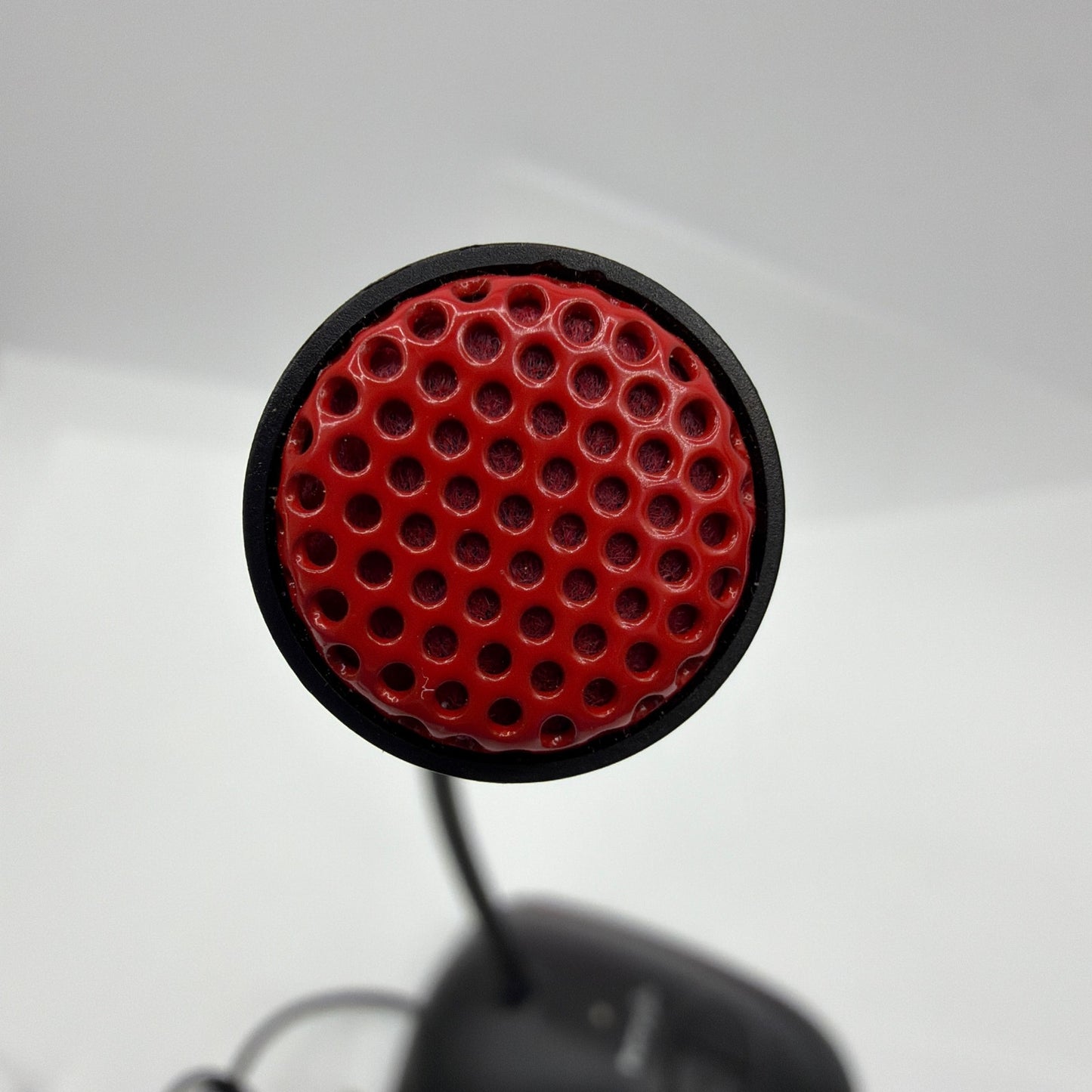 Perrycom USB Desktop Gooseneck Microphone Red Foam Windscreen 13 In