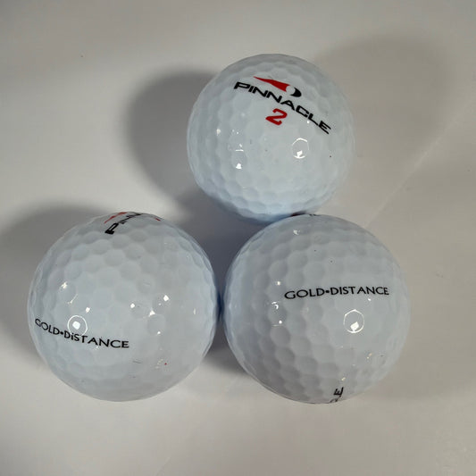 Lot of 15 Pinnacle Gold Distance Golf Balls White Excellent