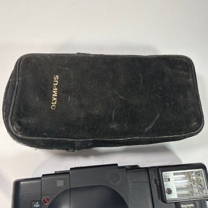 Olympus XA 35mm Film Camera with A11 Flash and Case For Parts/Repair