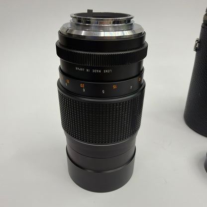 Asanuma Auto-Tele 200mm f/3.5 Manual Focus Lens for Minolta SR M/SR Mount w/Case
