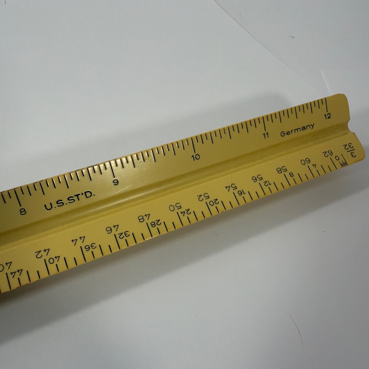 C2F Inc 190 Architect Scale Ruler U.S. Std Made in Germany Yellow