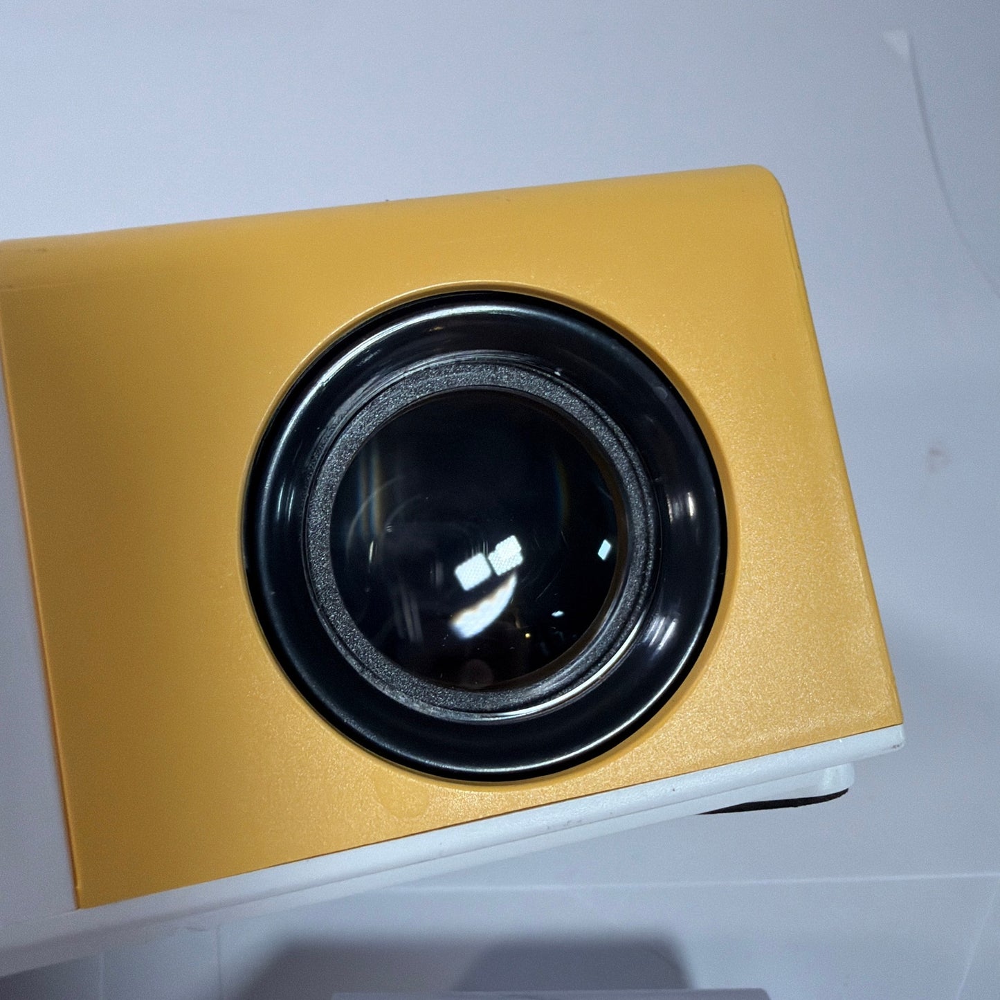 Mini LED Projector Yellow White HDMI USB AV Micro SD Tested Working