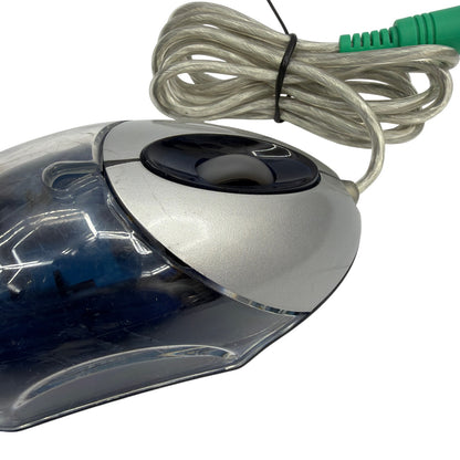 Optical Faerie Wired PS/2 Optical Mouse Translucent Blue Silver