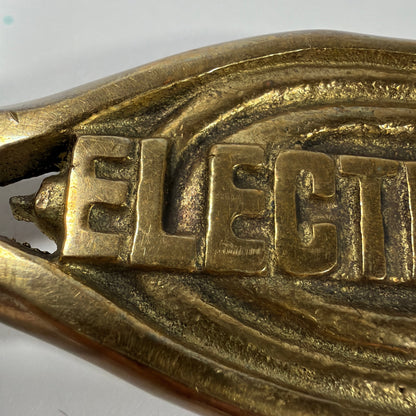Vintage 1980 'Electrician' Pliers Solid Brass Belt Buckle 6130