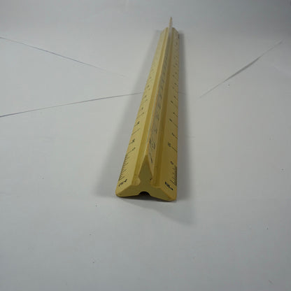 C2F Inc 190 Architect Scale Ruler U.S. Std Made in Germany Yellow