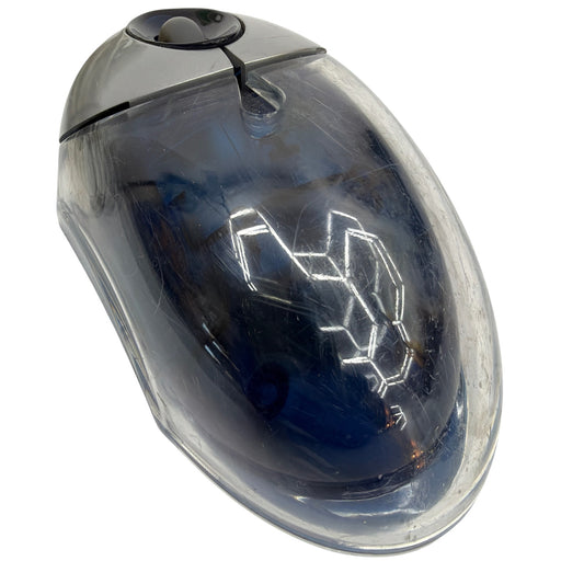 Optical Faerie Wired PS/2 Optical Mouse Translucent Blue Silver