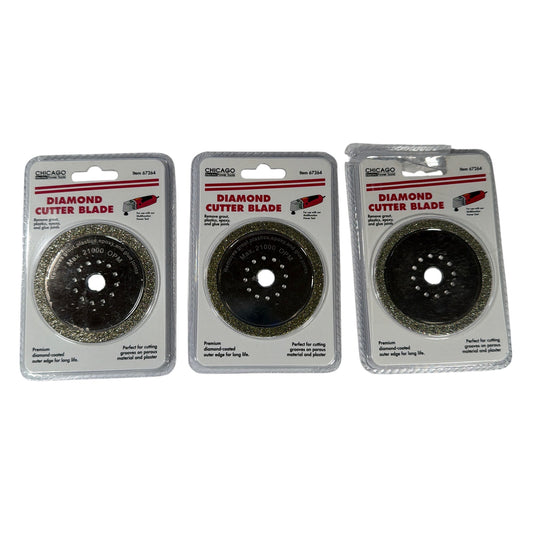 Chicago Electric Diamond Cutter Blade Item 67264 Lot of 3 New