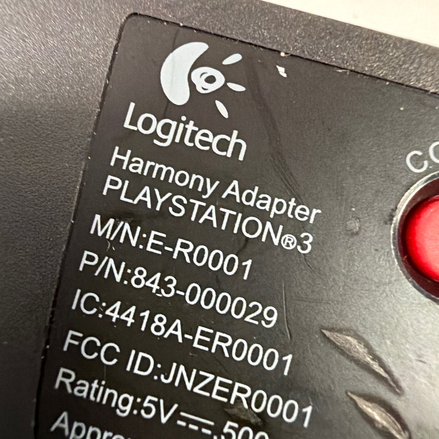 Logitech Harmony Adapter for PlayStation 3 PS3 E-R0001 843-000029 with AC Power