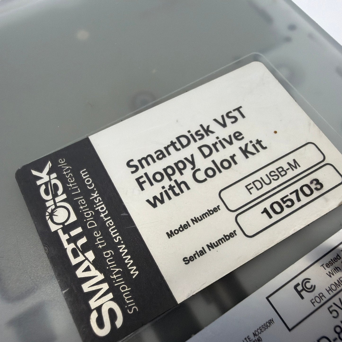 SmartDisk VST USB External 3.5in Floppy Disk Drive FDUSB-M Blue/Gray