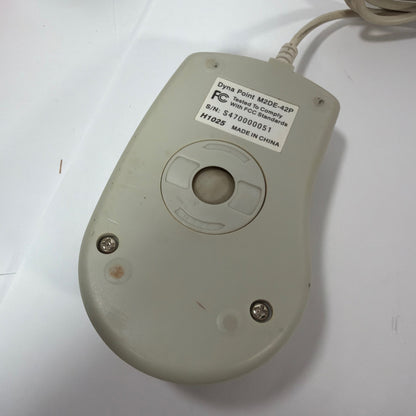 Dyna Point M2DE-42P PS/2 Wired Ball Mouse Beige Tested Working