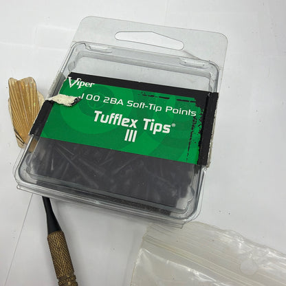 Lot of 10 Vintage Soft Tip Darts With Flights and Viper Tufflex Tips
