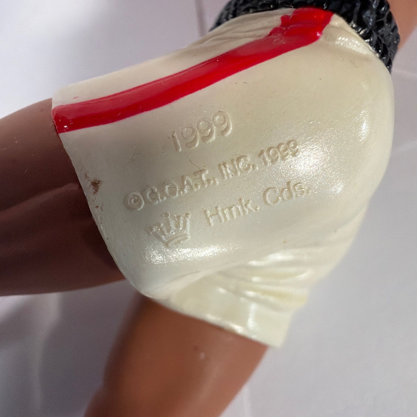 Hallmark 1999 Boxer Hanging Ornament Figure With Red Tassel Approx 5 in