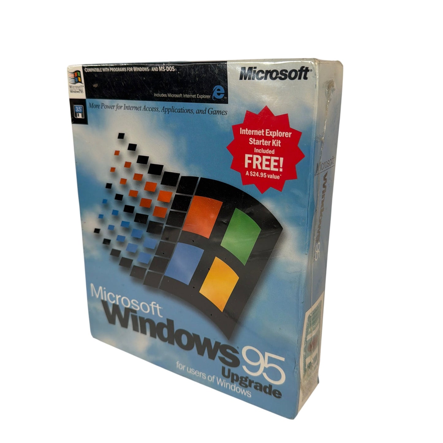 Microsoft Windows 95 Upgrade 3.5-Inch Floppy Big Box Sealed Part No. 94258