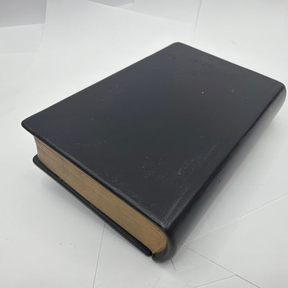 Working Holy Bible Book Shaped Music Box Black Gold Religious Decor