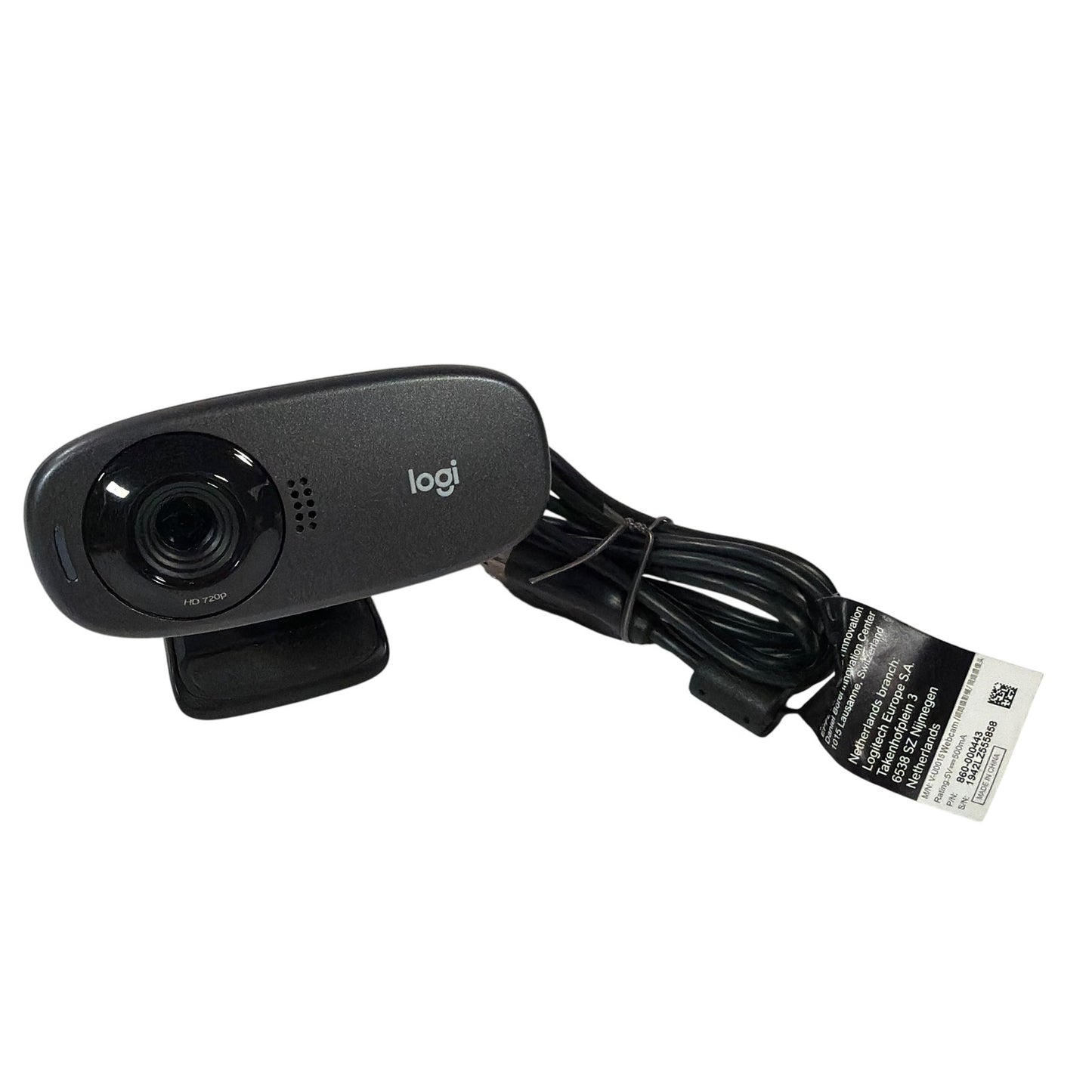Logitech V-U0015 HD 720p USB Webcam Black Tested Working