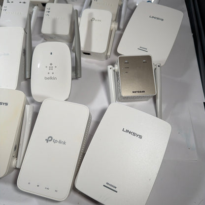 Mixed Lot Wi‑Fi Range Extenders Linksys Netgear TP‑Link Belkin Untested