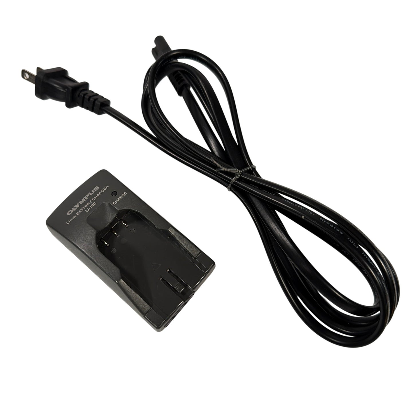 Olympus LI-10C Li-Ion Battery Charger with Power Cord Tested Working