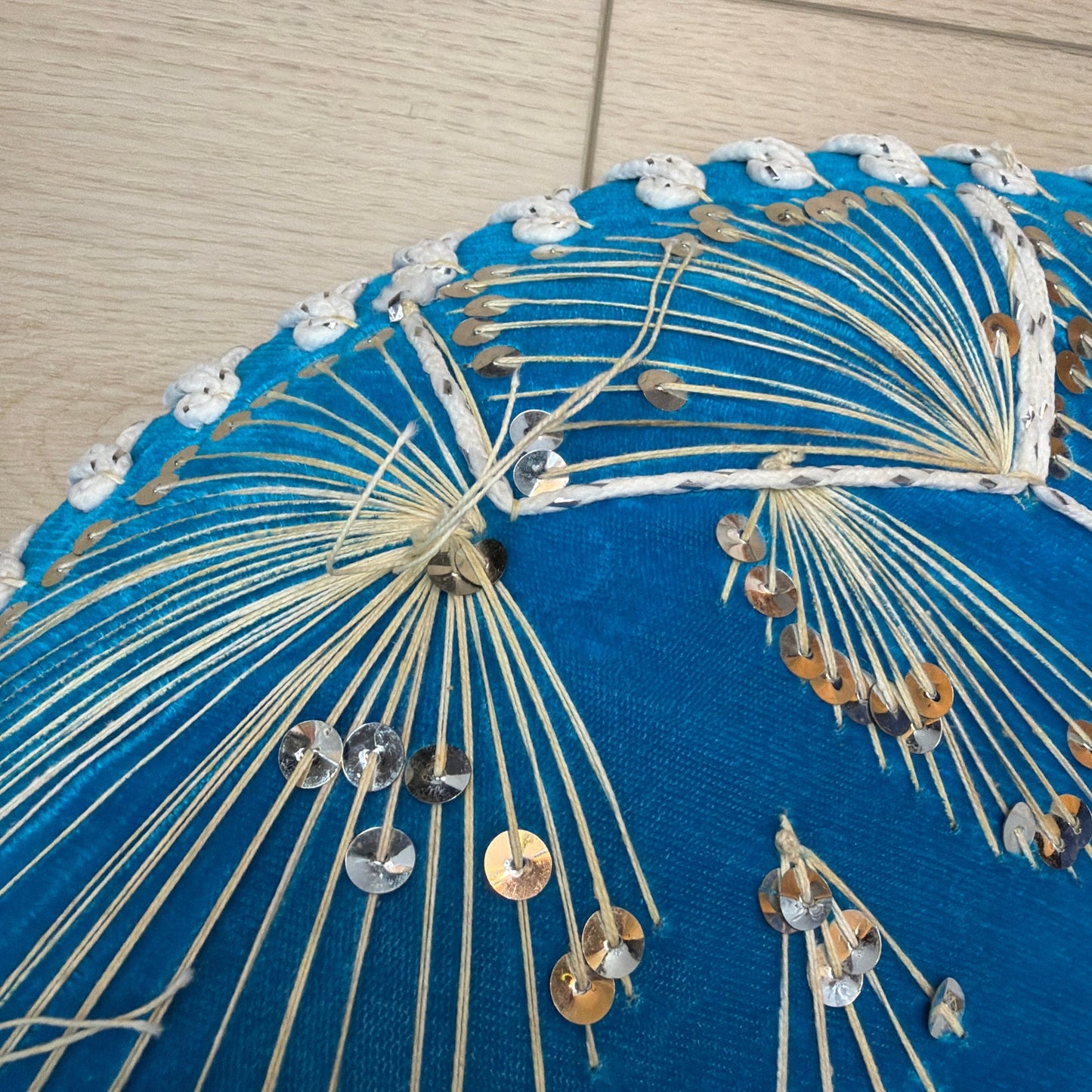 Pigalle XXXXX Blue Sequin Sombrero Hat 23 in Diameter