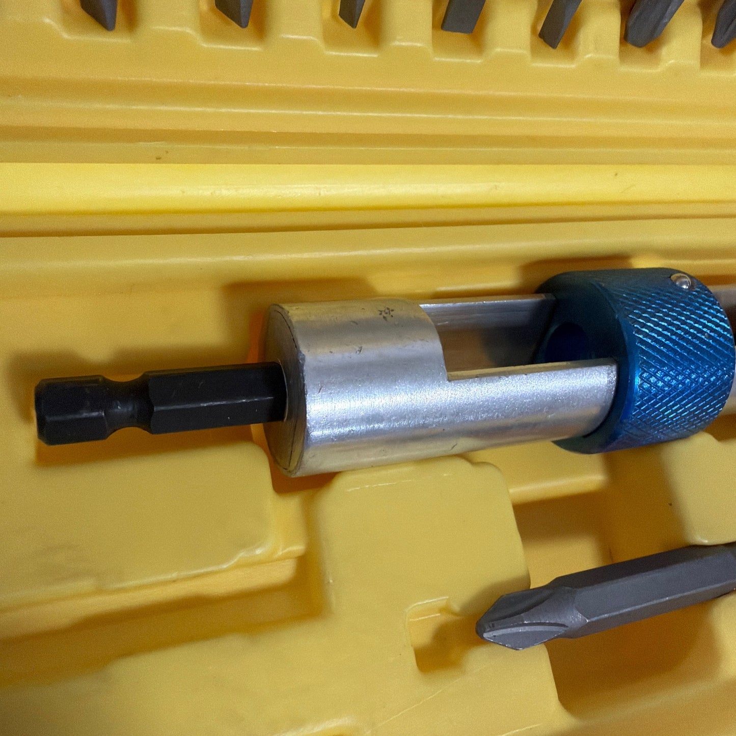 Halftime Drill Driver Bit Set in Yellow Case with Driver Handle