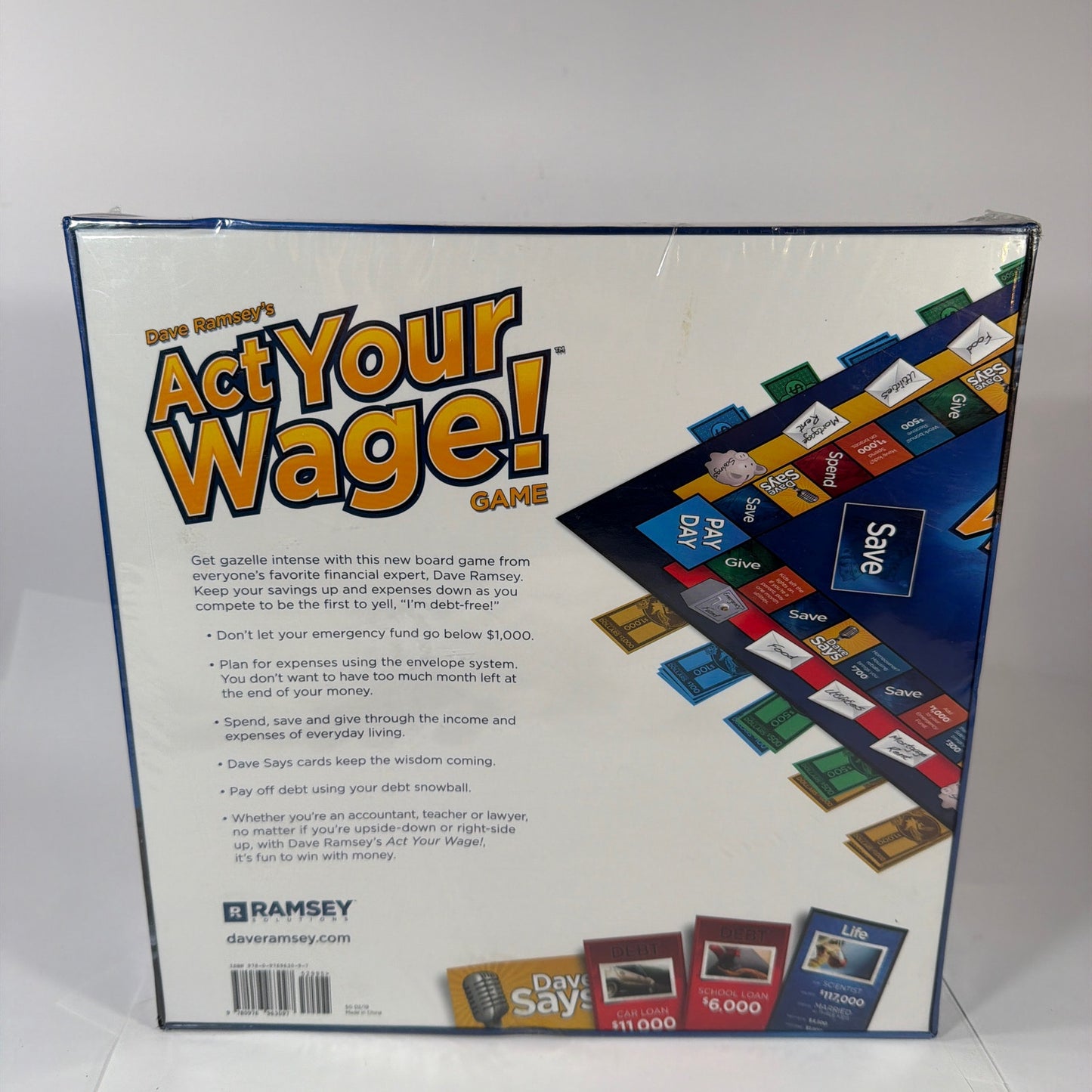 Dave Ramsey's Act Your Wage Board Game Ramsey Solutions Sealed