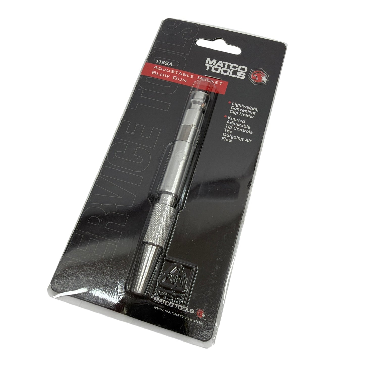 Matco Tools 115SA Adjustable Pocket Blow Gun 1/4 Inch Milton M Style Sealed