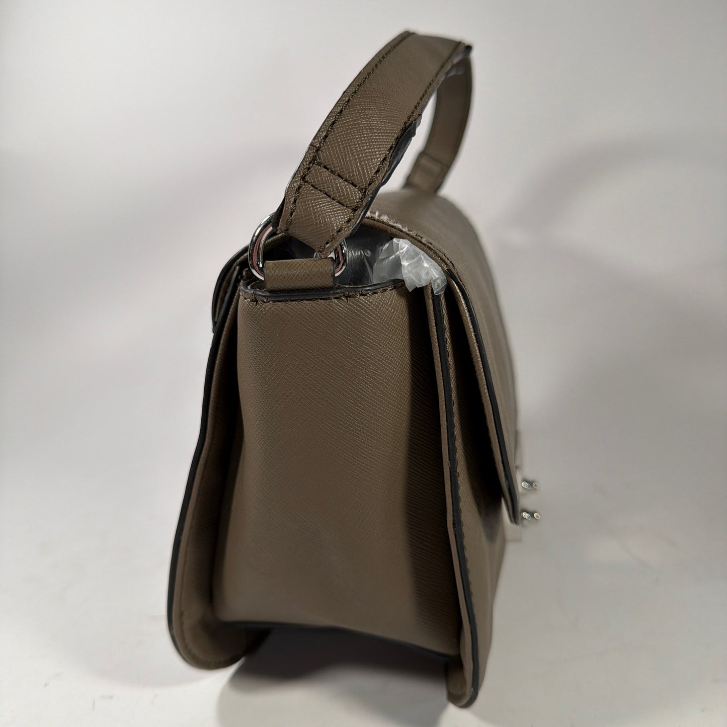 GUESS Los Angeles Small Flap Shoulder Bag Taupe Brown 9x4x8