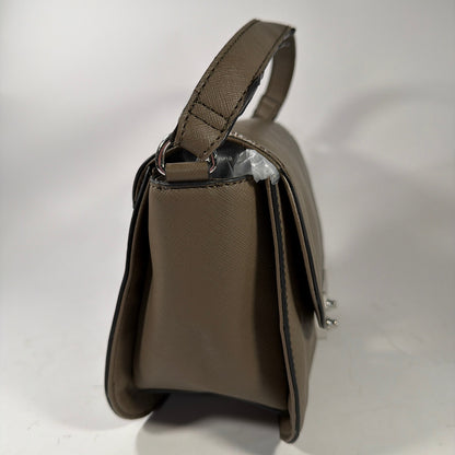 GUESS Los Angeles Small Flap Shoulder Bag Taupe Brown 9x4x8