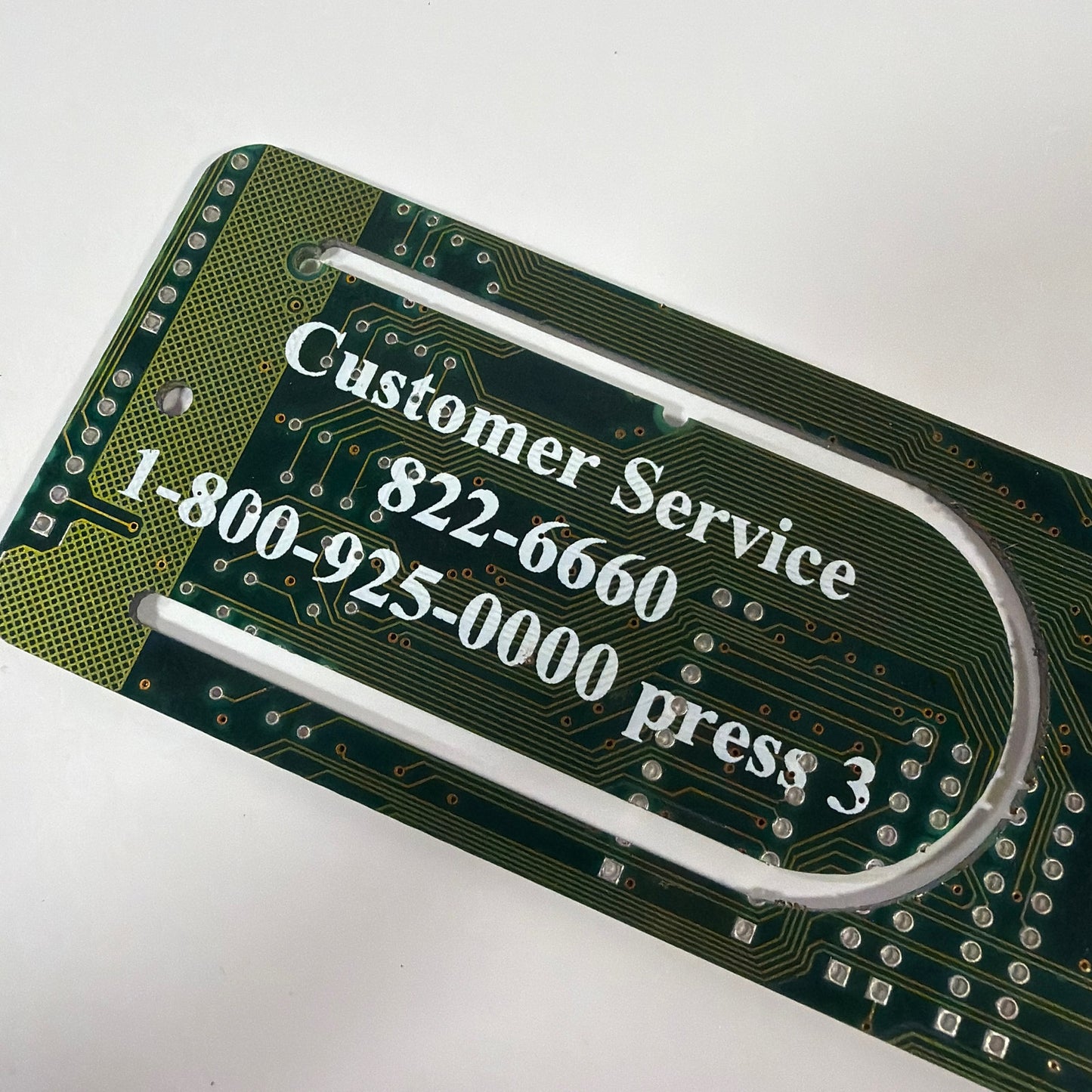 Circuit Board PCB Bookmark Green Gold 6 x 2 Inch