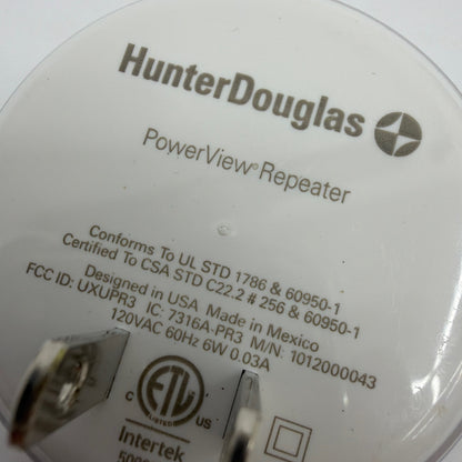 Hunter Douglas PowerView Gen 2 Repeater PR3 White