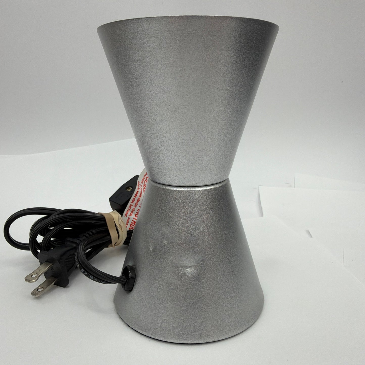 Silver Motion and Glitter Lamp Model 2000 6 Inch Tested Working