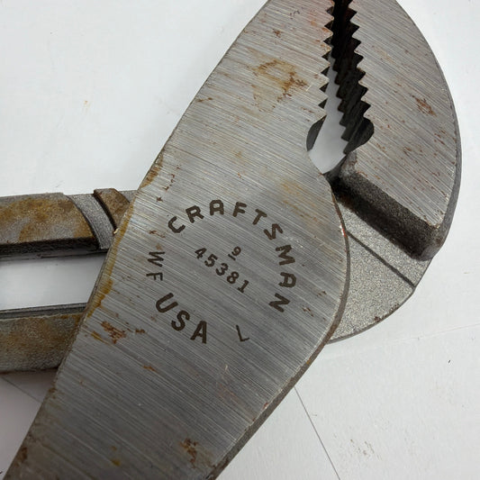 Craftsman 45381 10 Inch USA Forged Adjustable Pliers Orange Handle