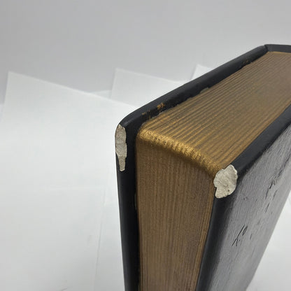 Working Holy Bible Book Shaped Music Box Black Gold Religious Decor