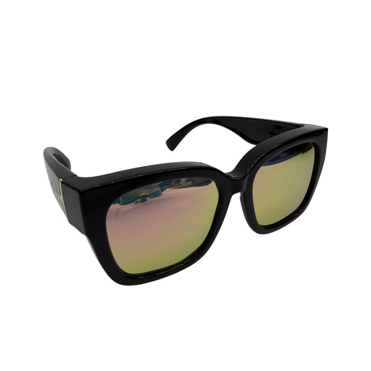 MYLIIA Black Oversized Square Mirrored Sunglasses