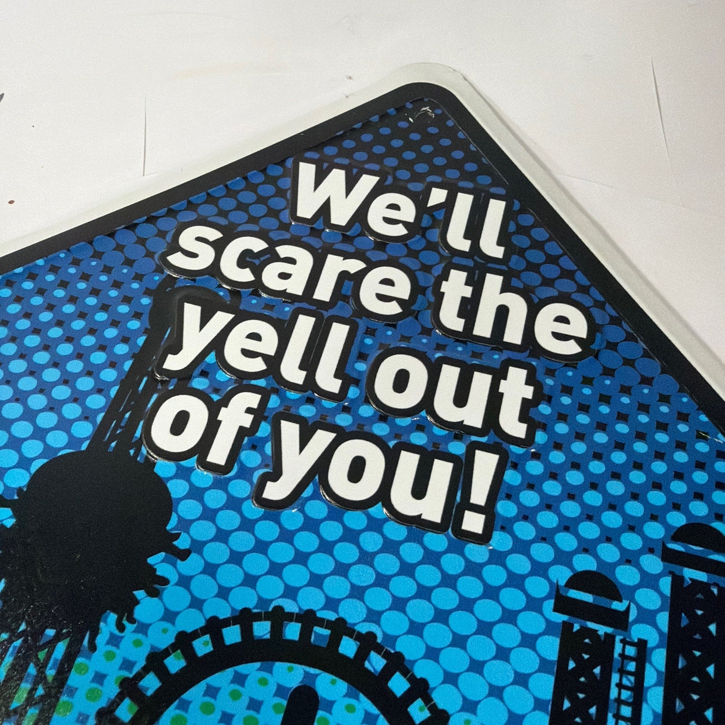 Silverwood Theme Park 12x12 Metal Wall Sign "We'll Scare the Yell Out of You"