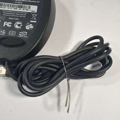 Microsoft Wireless Optical Mouse Receiver 3.0 Model 1026 USB Receiver Black