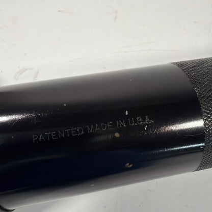 Maglite 4D-Cell Flashlight Black Tested Working With Extra Bulb No Batteries
