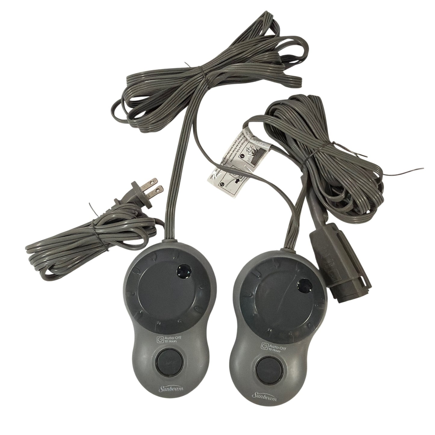 Sunbeam Heated Blanket Dual Controller Set Style S85KQA PAC-449-1 Gray 4-Prong