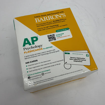Barron’s AP Psychology Flashcards 5th Edition 500-Card Set with Sorting Ring