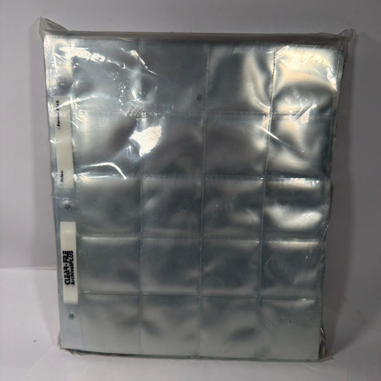 Clear File ArchivalPLUS 210100B 100 Photo Album Refill Pages for 2x2 Slides