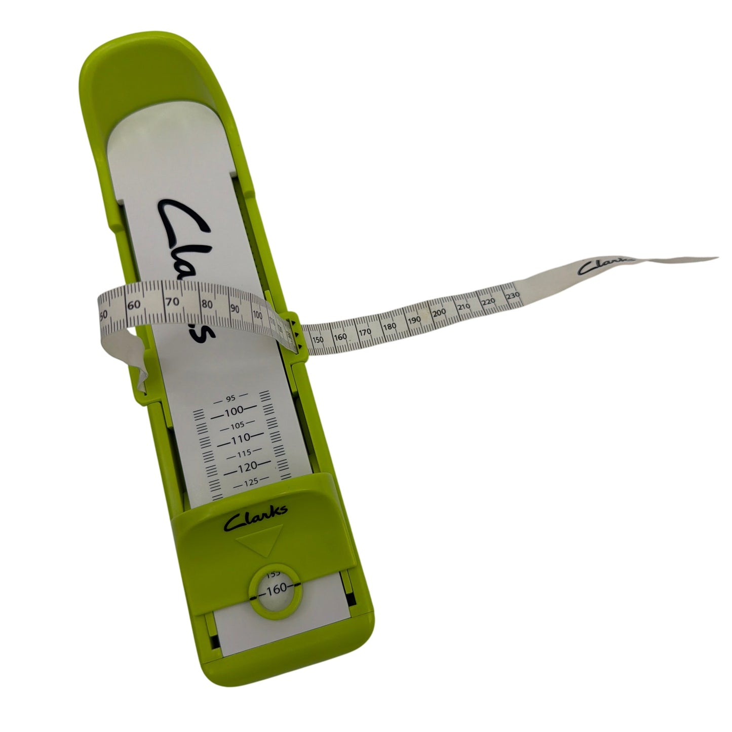 Clarks Children's Toddler Foot Gauge White Green Shoe Size Measuring Tool