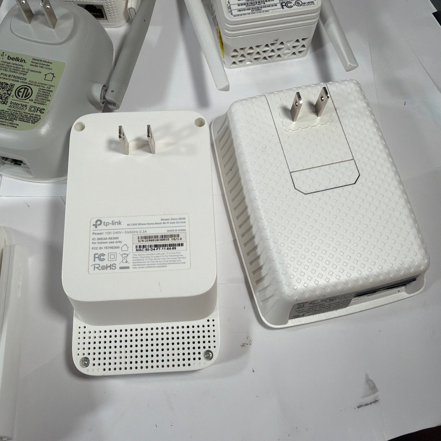 Mixed Lot Wi‑Fi Range Extenders Linksys Netgear TP‑Link Belkin Untested
