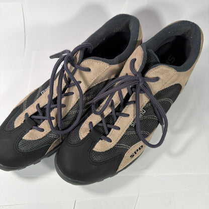 Shimano SPD Cycling Shoes Size 40 Beige Black