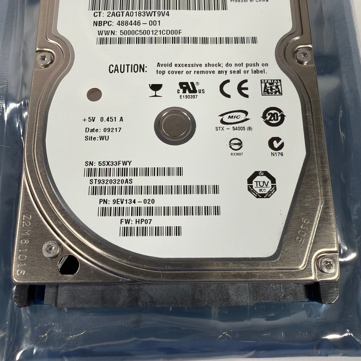 Seagate Momentus 5400.5 320GB 2.5in SATA Laptop Hard Drive ST9320320AS