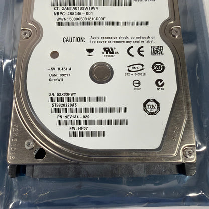 Seagate Momentus 5400.5 320GB 2.5in SATA Laptop Hard Drive ST9320320AS