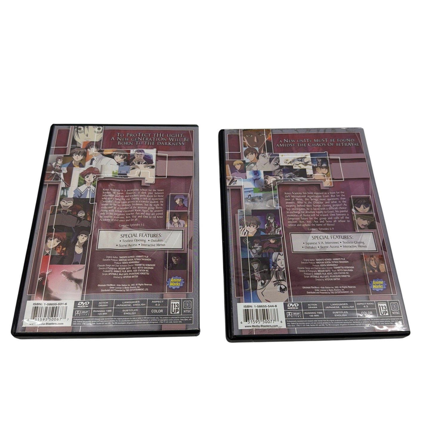 Knight Hunters Eternity DVD Set File 1 New Blood and File 2 Troubled Souls