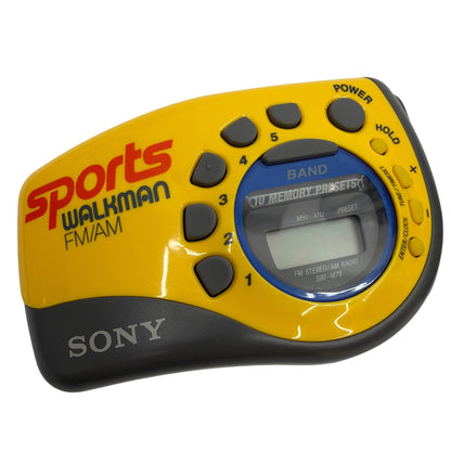 Sony SRF-M78 Sports Walkman FM/AM Armband Radio Yellow Gray